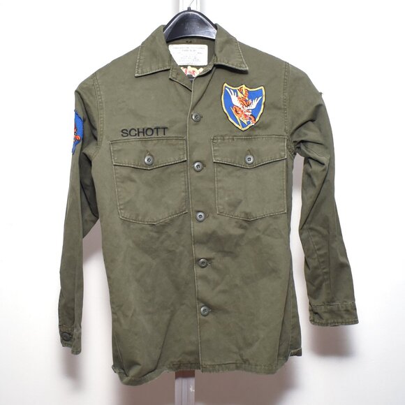 Schott NYC MIL-J-6181 Souvenir Jacket Shirt Flying Tiger Vietnam Jacket Military - Picture 1 of 6
